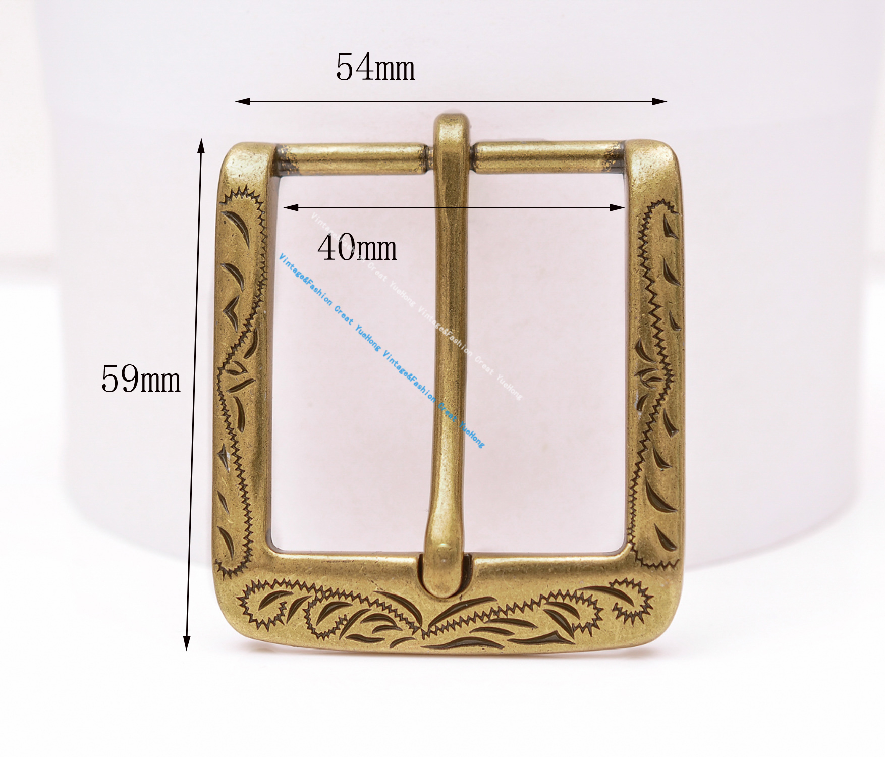 Antique Brass Hook - 54X59MM (Inner 40MM ) Retro Flower
