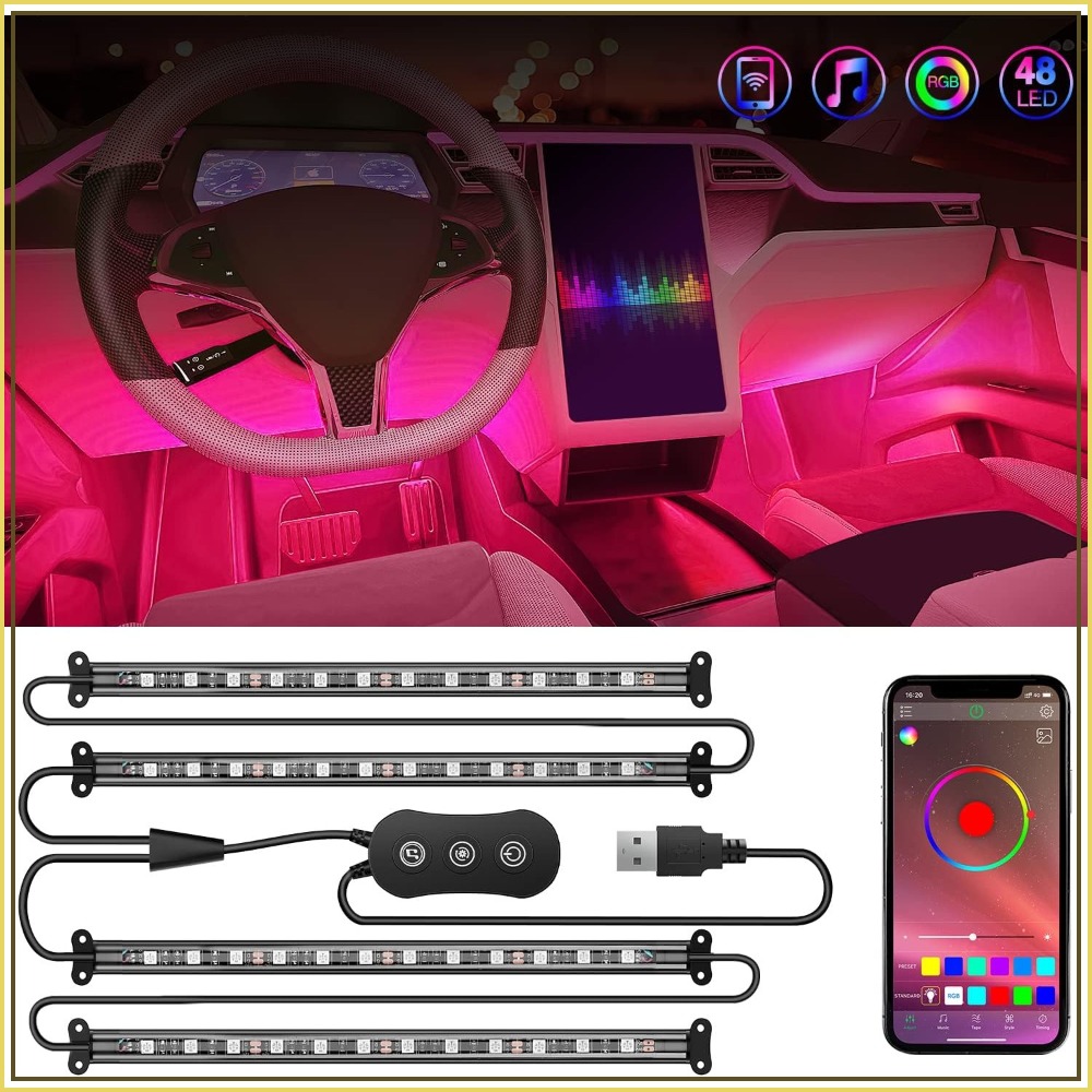 Interior Design Apps - 48 LEDs RGB Car Interior Lights