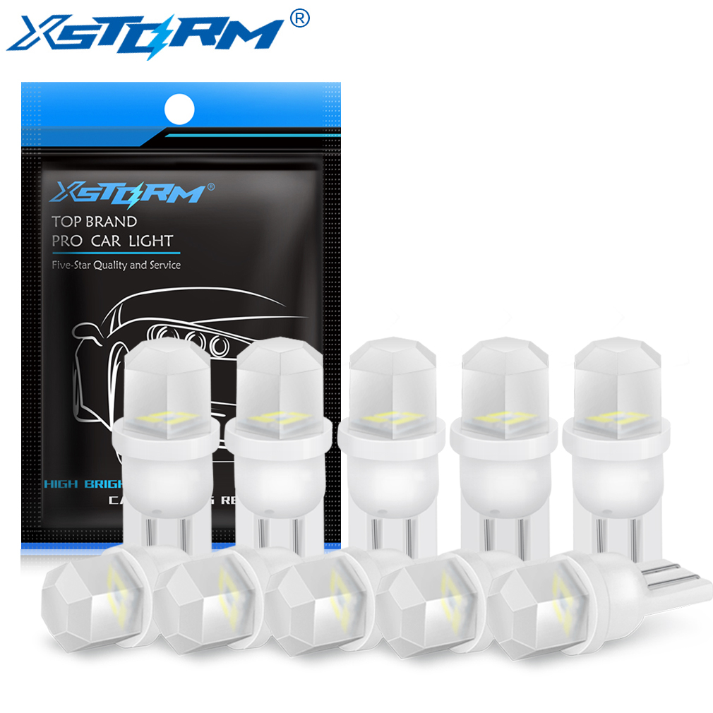 Interior Design Elements - 10Pcs Ceramic T10 W5W LED Bulb