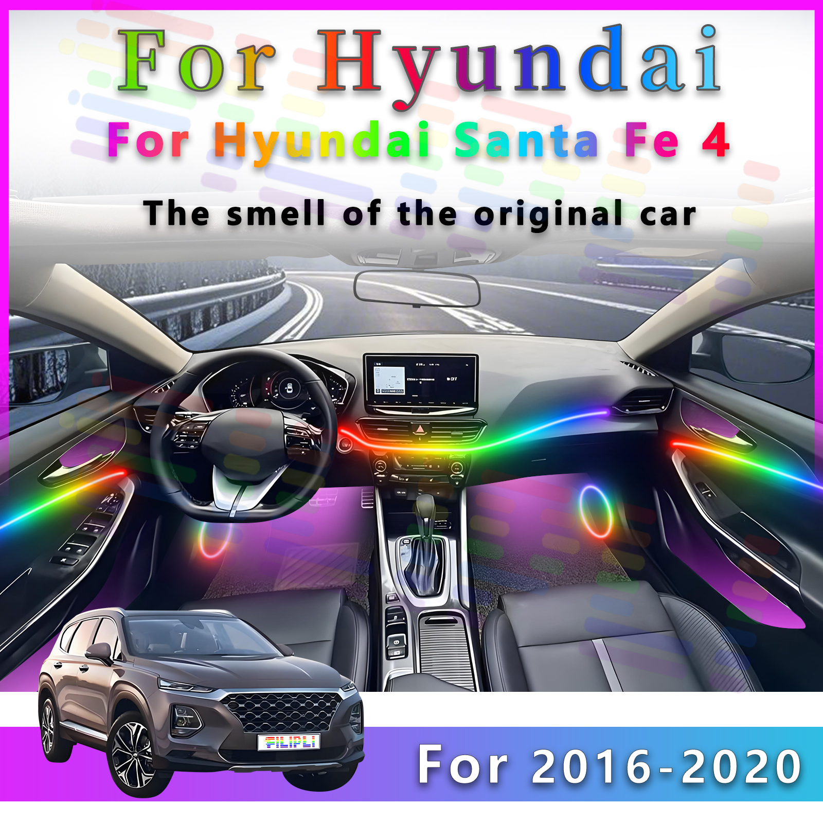 For Hyundai Santa Fe 2016-2020 - Interior Design Apps recension och pris