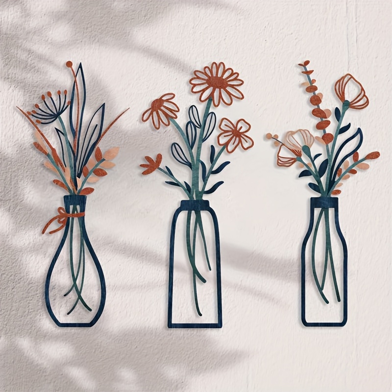 3 Large Floral Wall Art Sculpt - Interior Design Home recension och pris