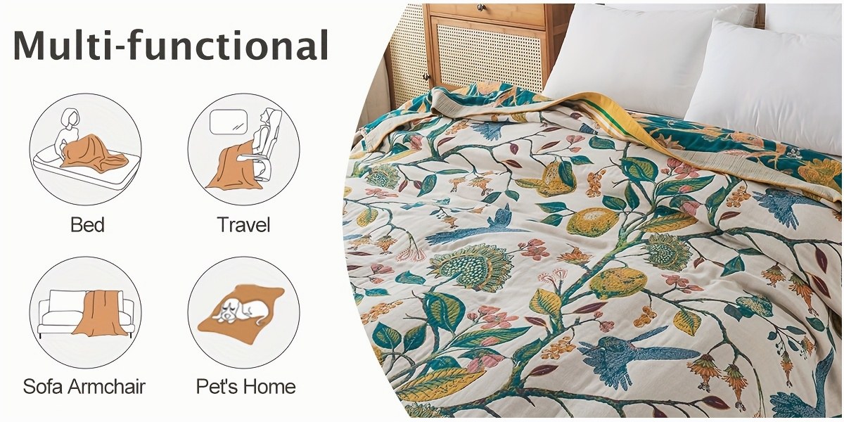 Boho Cotton Throw Blanket – So - Textured Throw Natural recension och pris