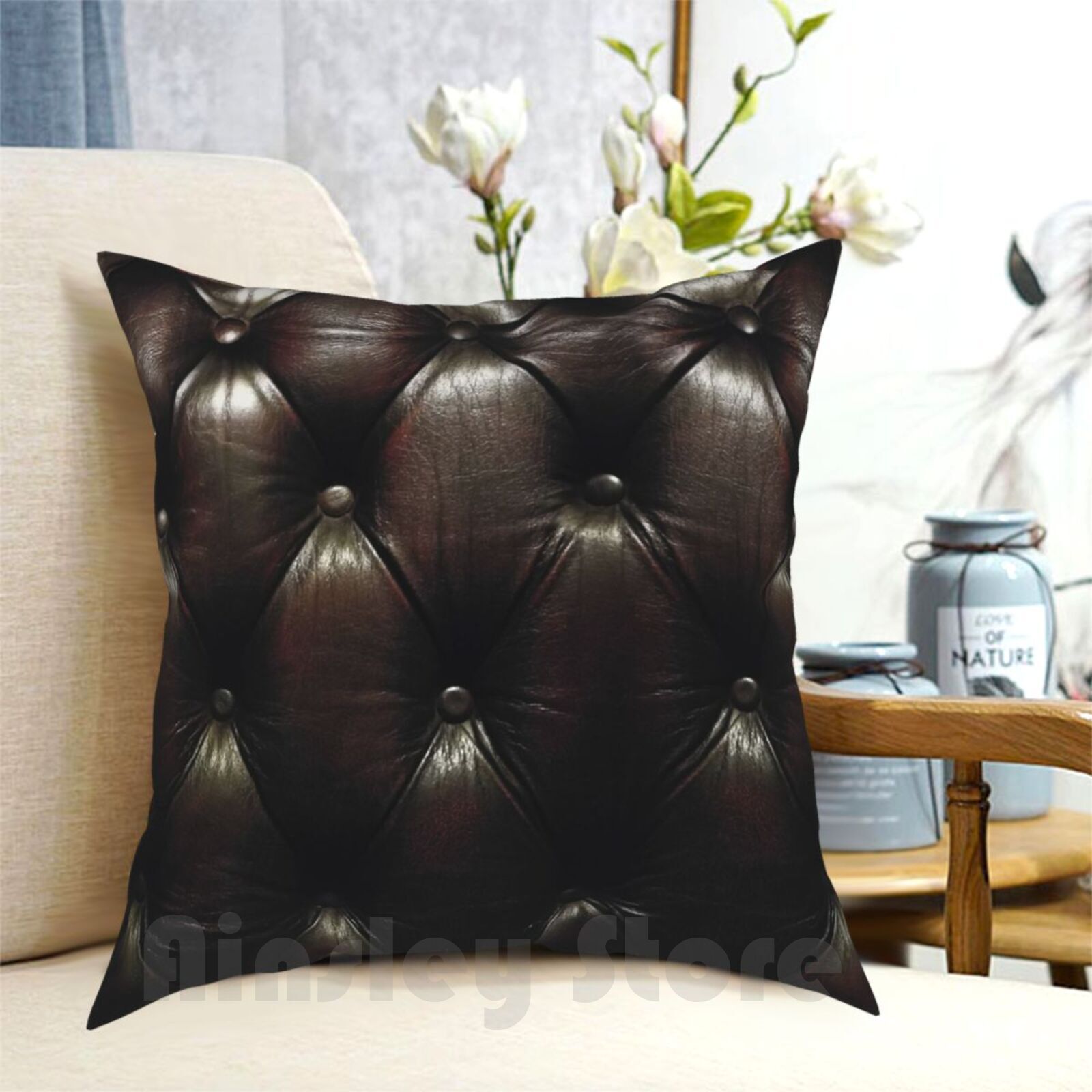 Chesterfield Natural Pillow Ca - Textured Throw Natural recension och pris