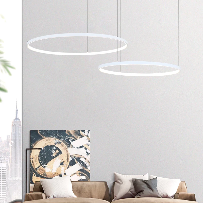 Modern LED Circle Rings Chande - Interior Design Remote recension och pris
