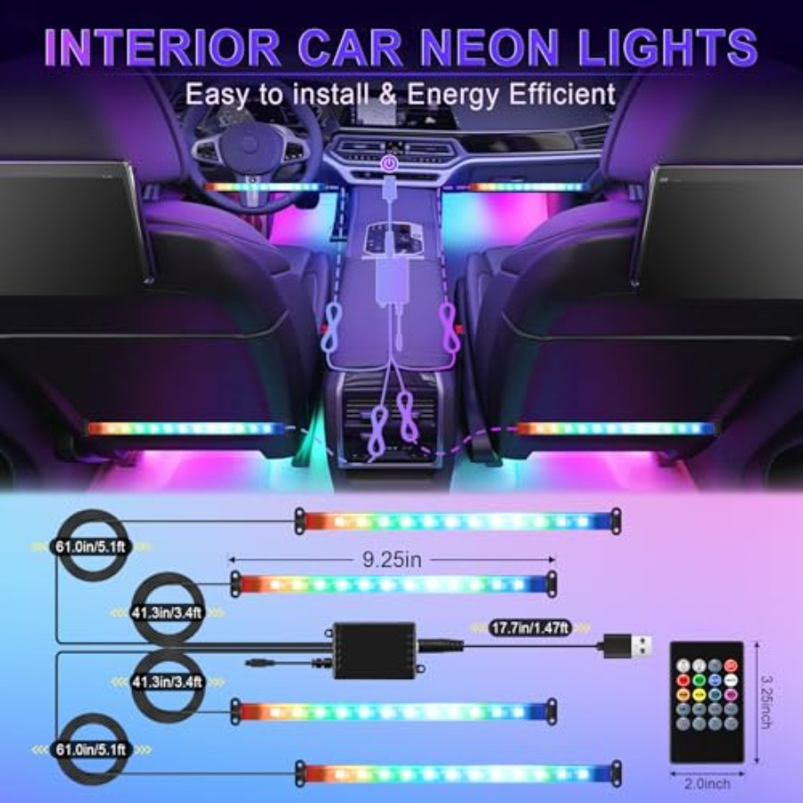 Interior Car LED Lights, Smart - Interior Design Apps recension och pris