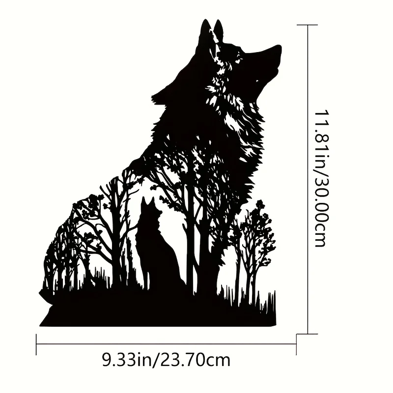 HelloYoung Wolf Decor Black Wo - Interior Design Home recension och pris