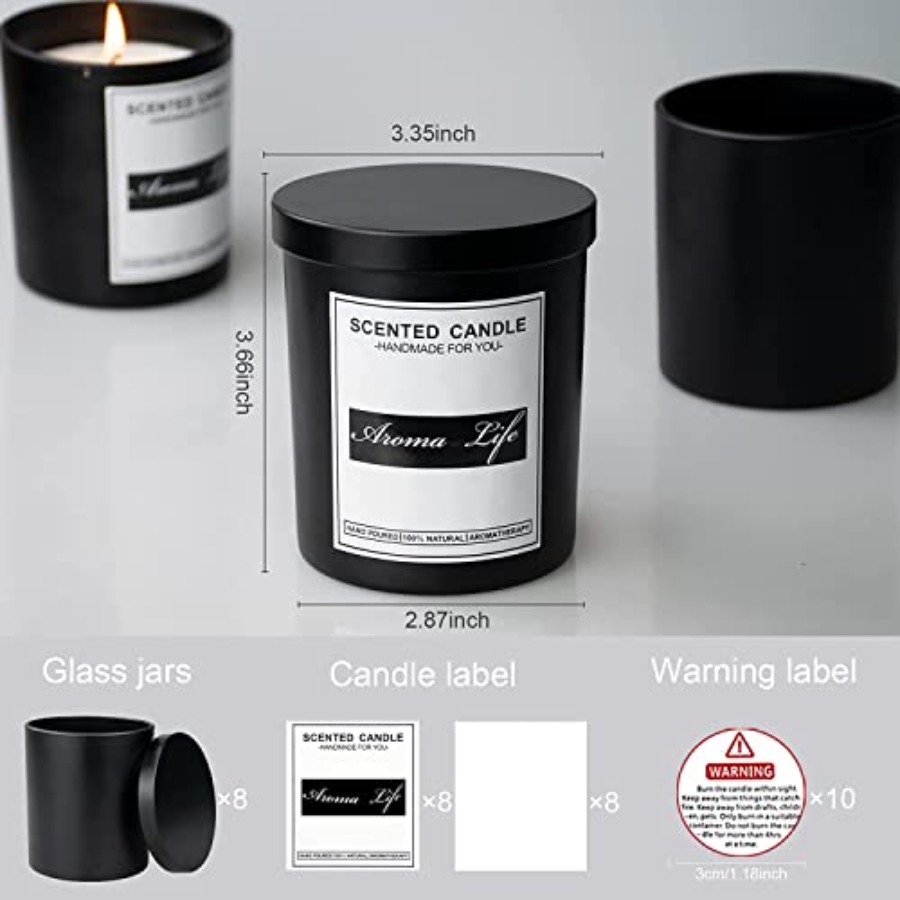 10oz 16 Pack Thick Candle Jars - Ceramic Candle Vessel recension och pris