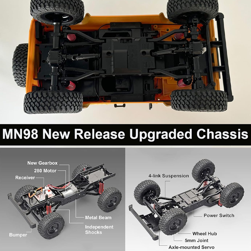 1/12 4WD RC Crawler MN98 MN99s - Interior Design Remote recension och pris