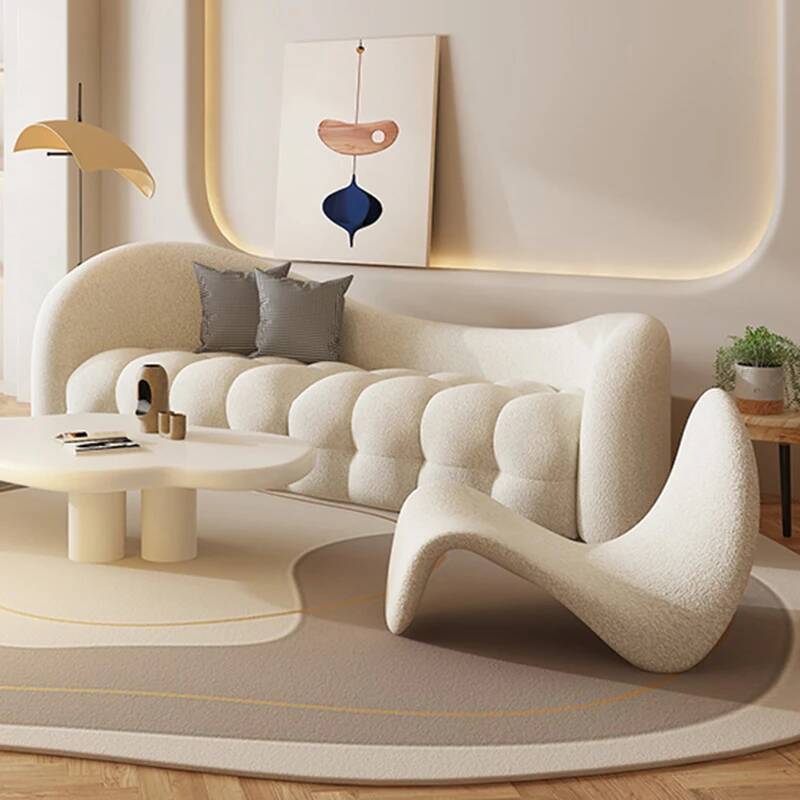 Cream White Living Room Sofas  - Interior Design White And Wood recension och pris