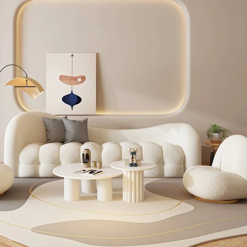 Cream White Living Room Sofas  - Interior Design White And Wood recension och pris
