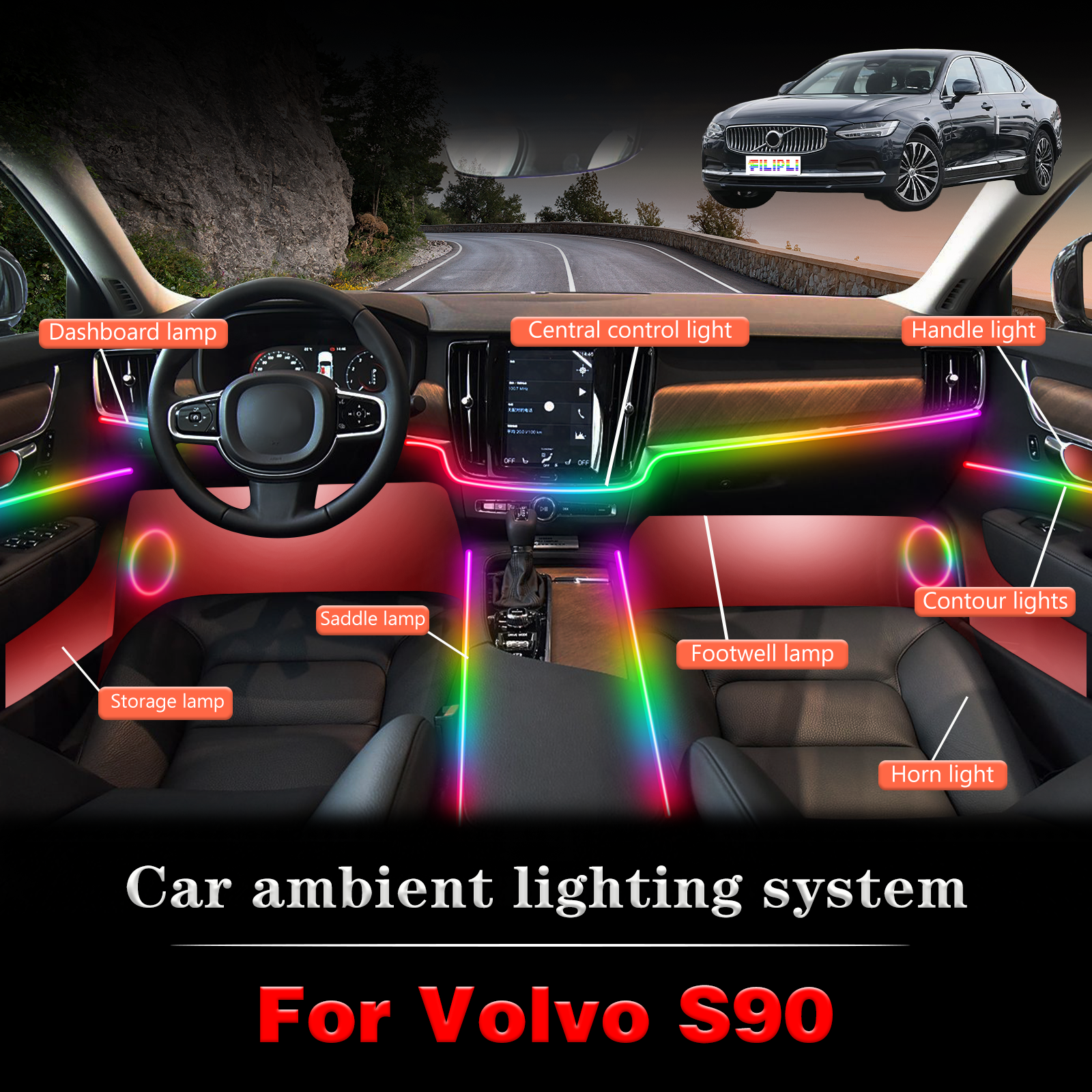 For Volvo S90 High-end Stealth - Interior Design Apps recension och pris