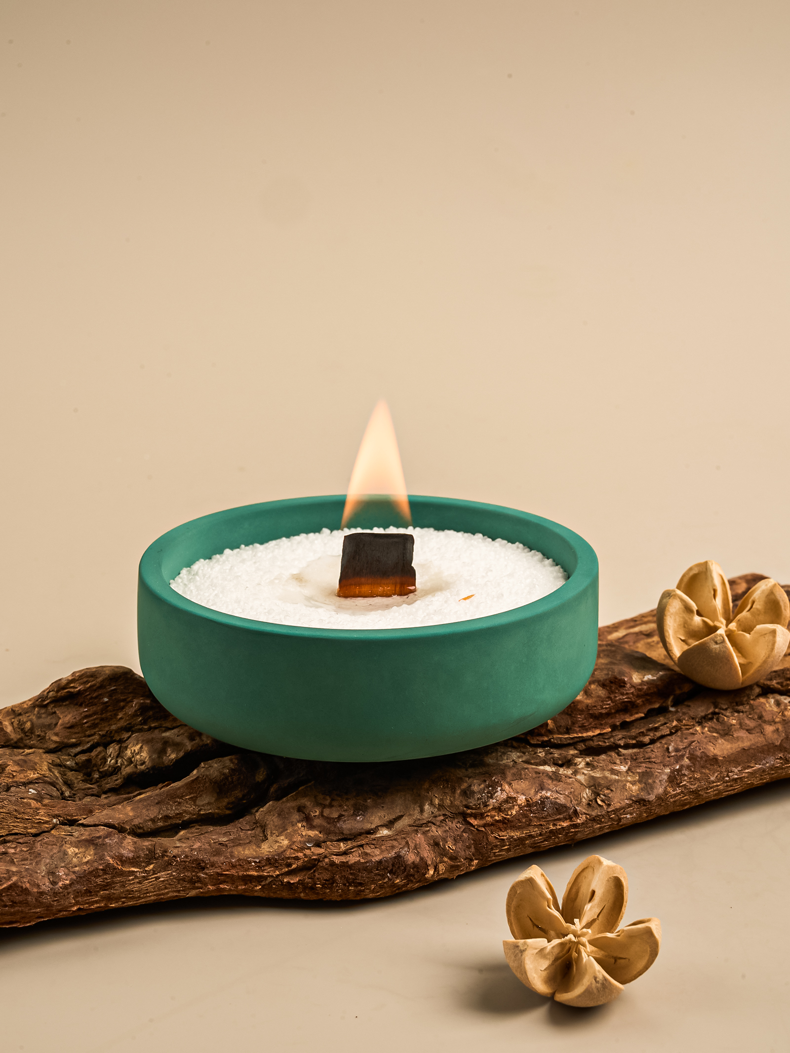 Nordic Round Storage Bowl Ceme - Ceramic Candle Vessel recension och pris