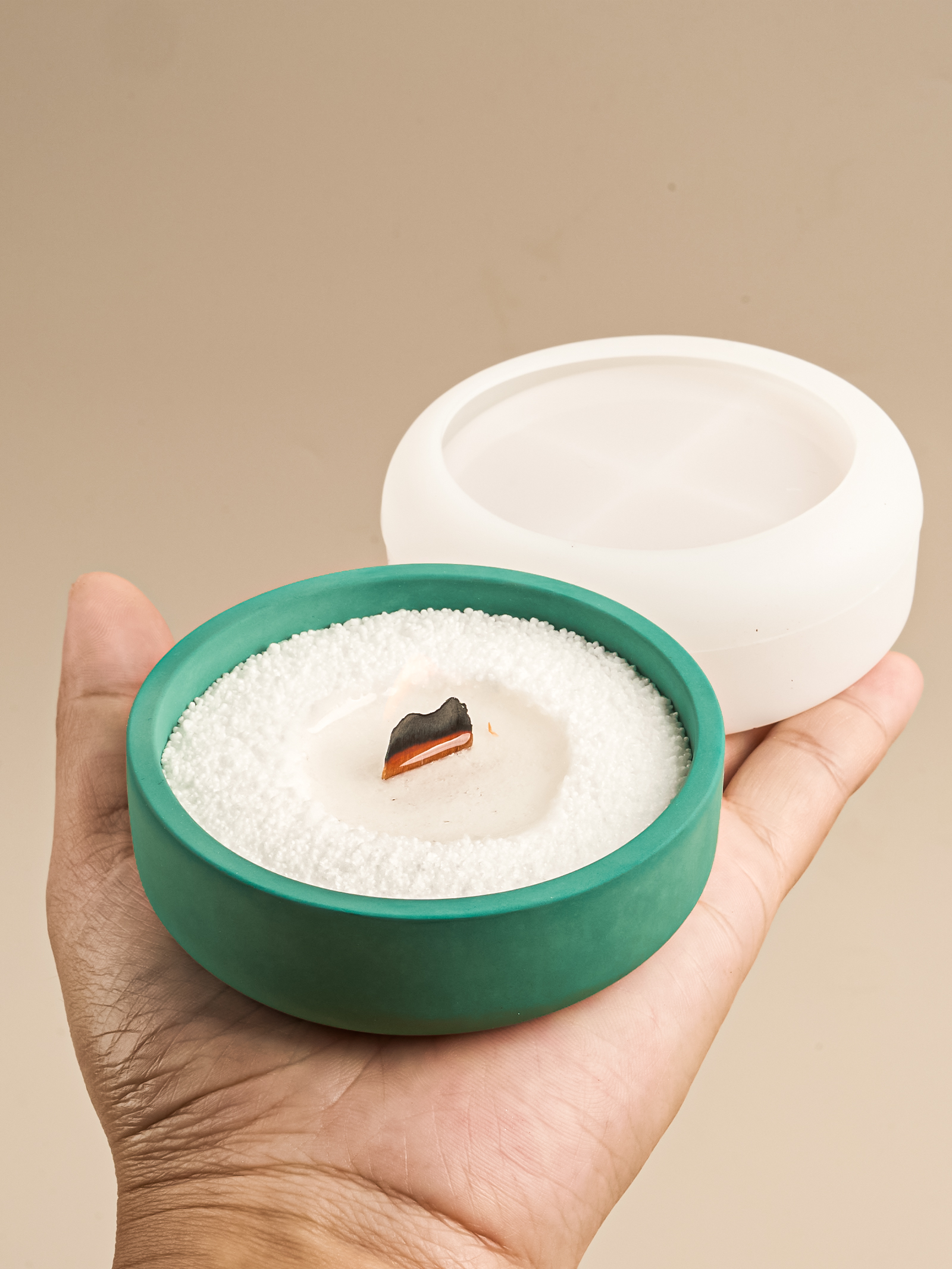 Nordic Round Storage Bowl Ceme - Ceramic Candle Vessel recension och pris