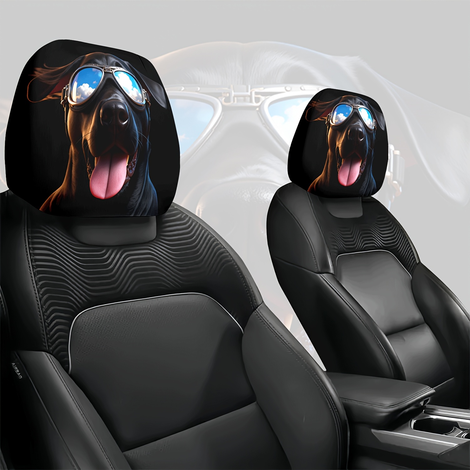 2pcs Car Headrest Cover Dog Gl - Interior Design Course recension och pris