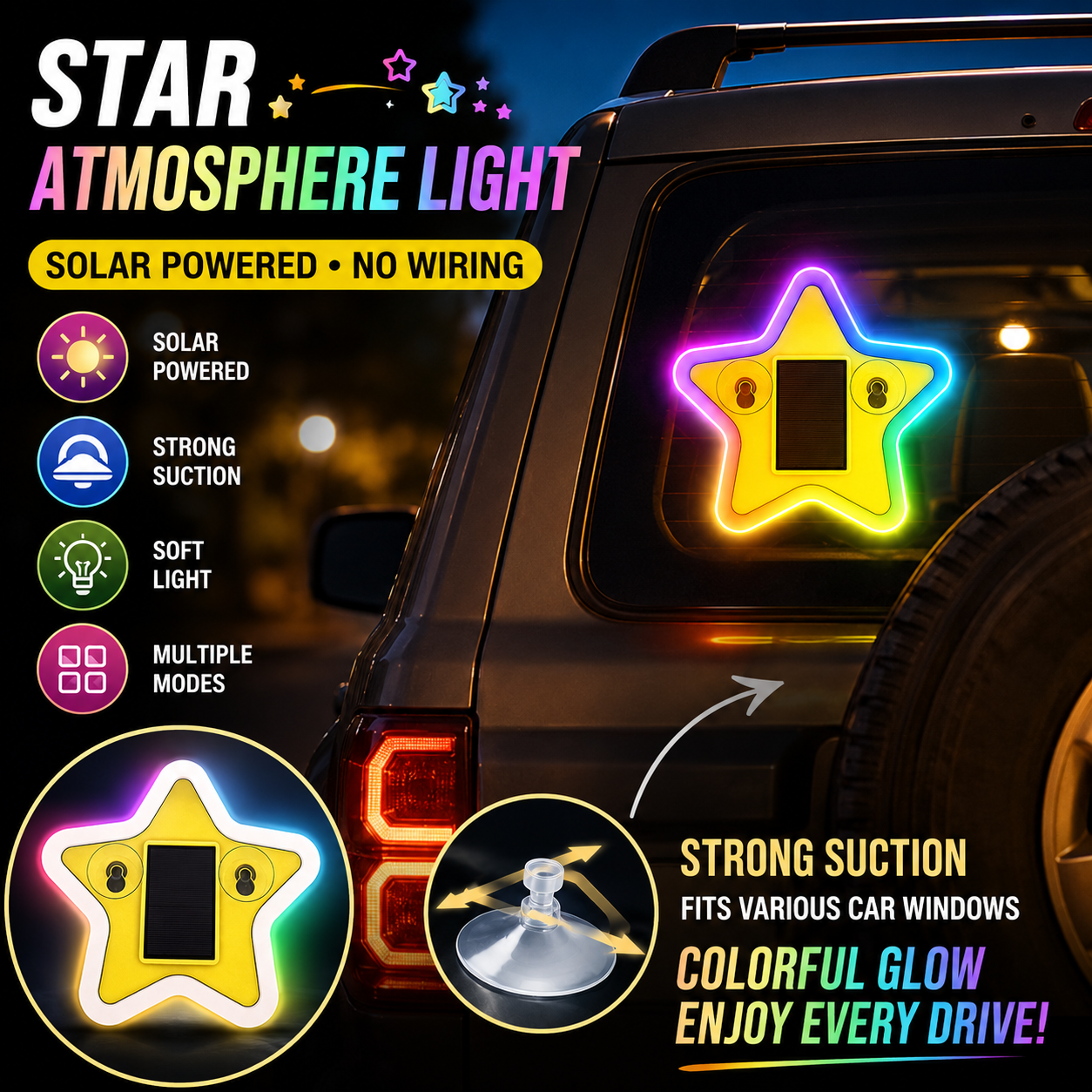 Wireless Solar Star Car Ambien - Interior Design Elements recension och pris
