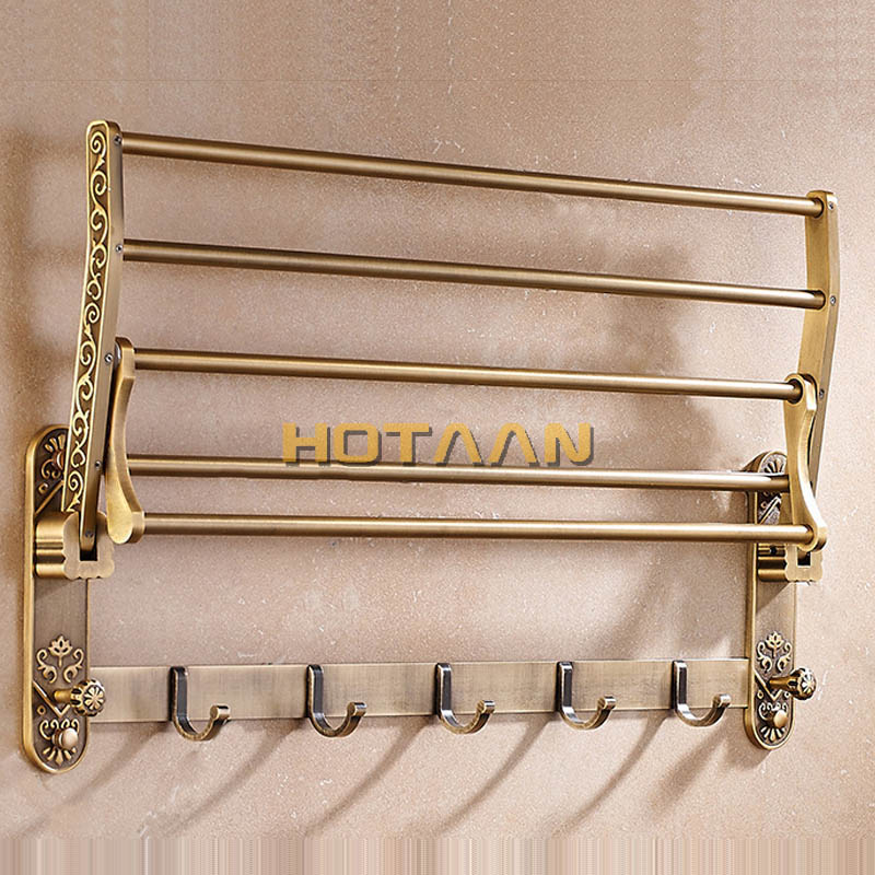 Foldable Antique Brass Towel R - Antique Brass Hook recension och pris