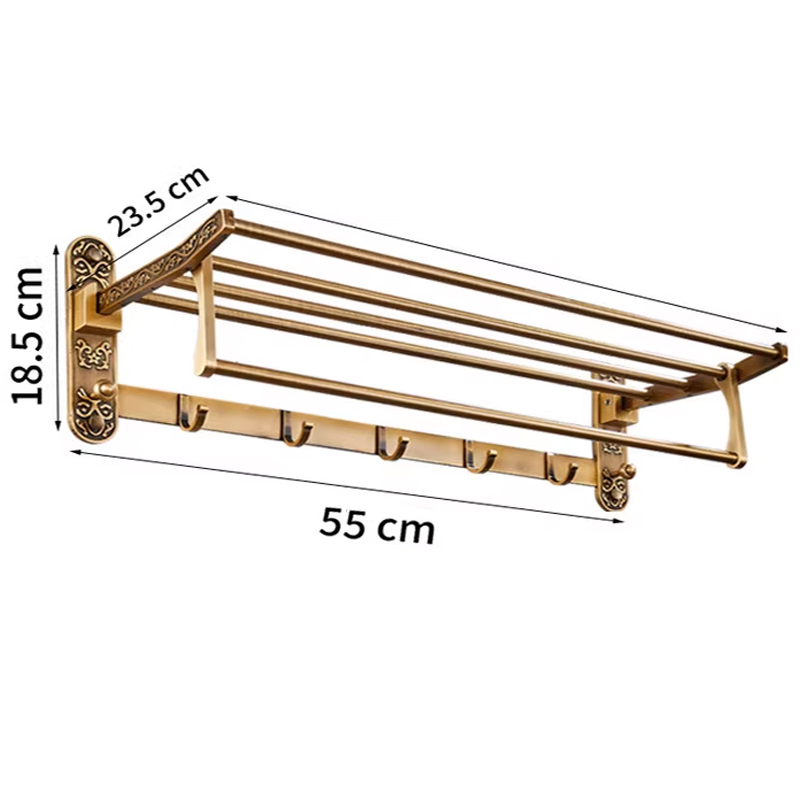Foldable Antique Brass Towel R - Antique Brass Hook recension och pris