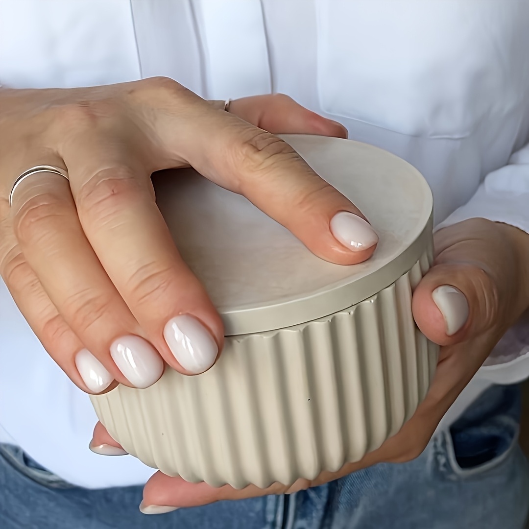 Resin Mold 4pcs (Jar + Lid) St - Ceramic Candle Vessel recension och pris
