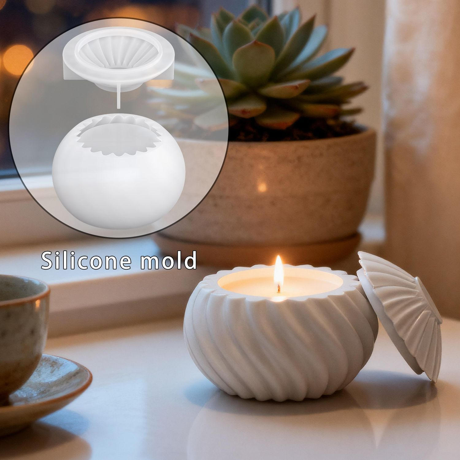 DIY Spiral Pearlescent Candle  - Ceramic Candle Vessel recension och pris