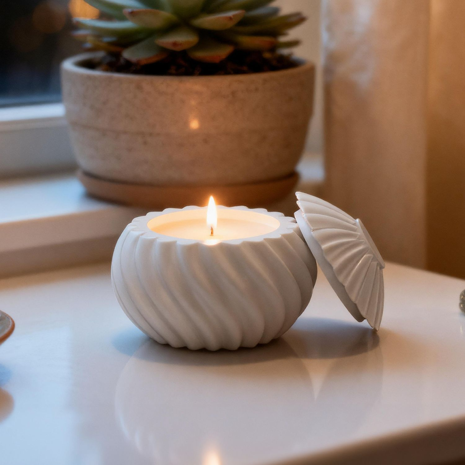 DIY Spiral Pearlescent Candle  - Ceramic Candle Vessel recension och pris