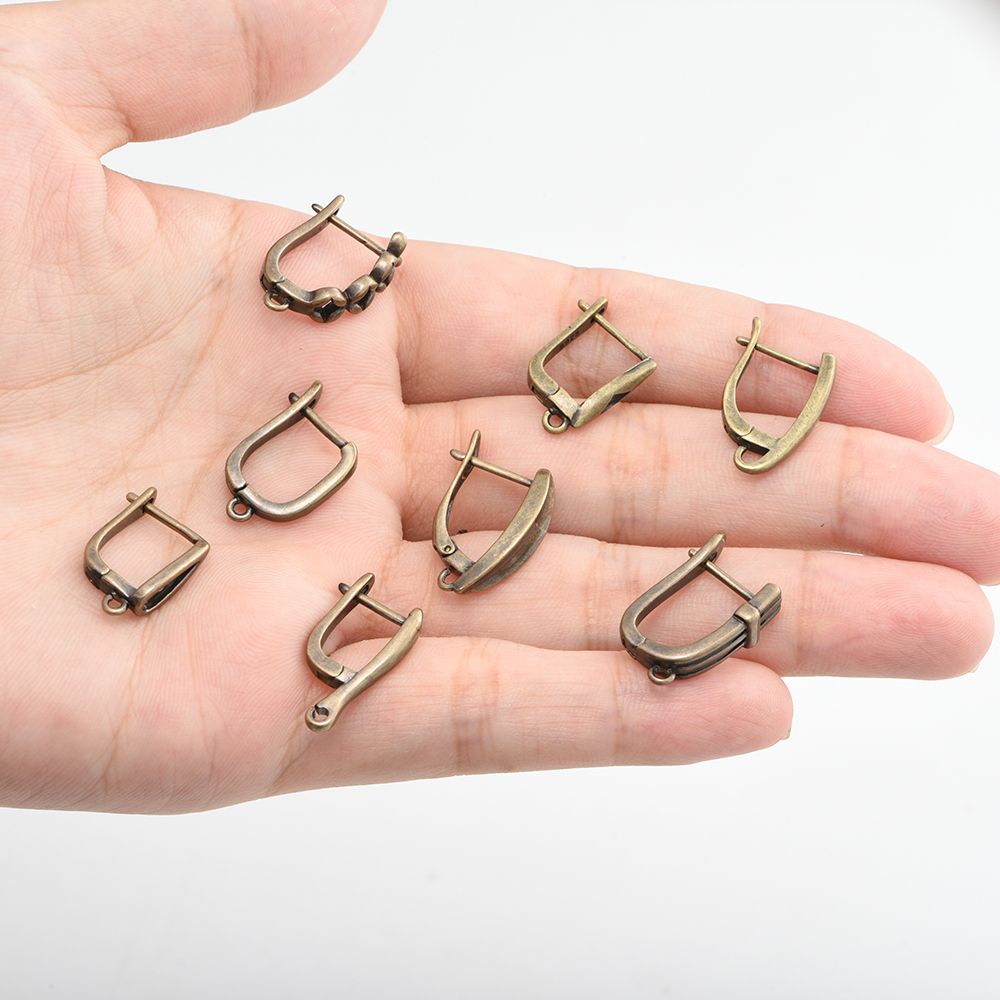 1 Pair NEW Earring Clasps Hook - Antique Brass Hook recension och pris