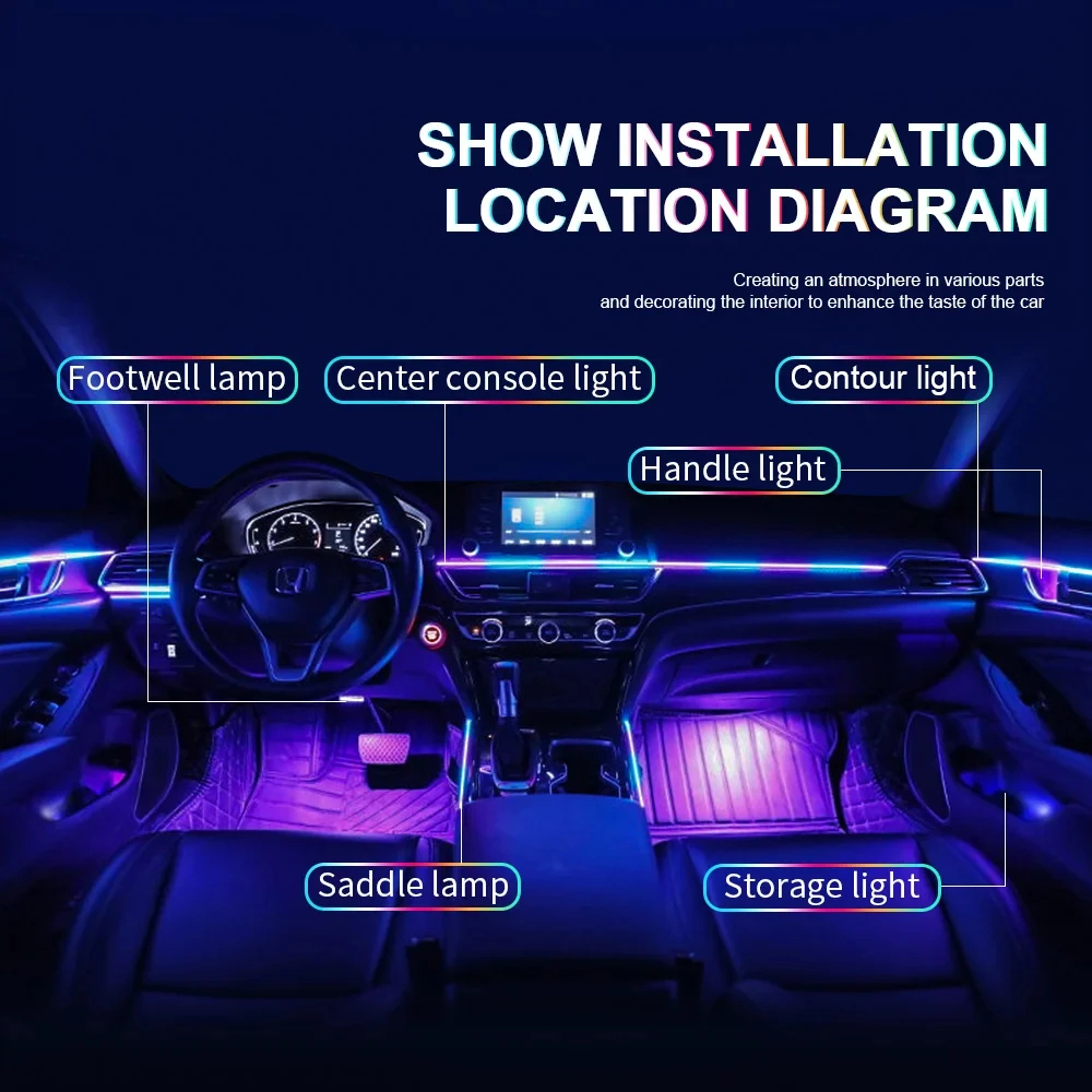 6 in 1 Exclusive Car LED Inter - Interior Design Apps recension och pris
