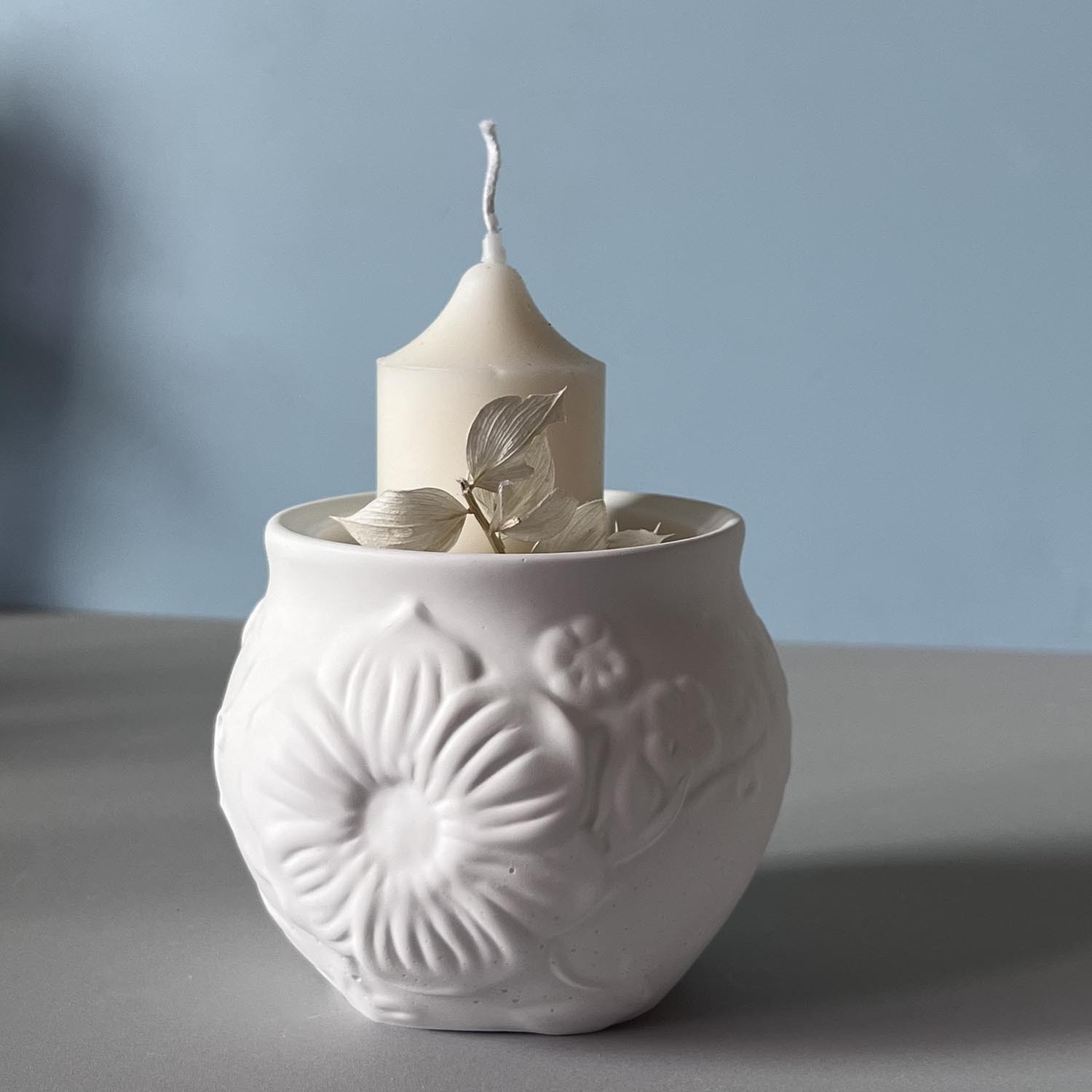 Embossed Pattern Jar Silicone  - Ceramic Candle Vessel recension och pris