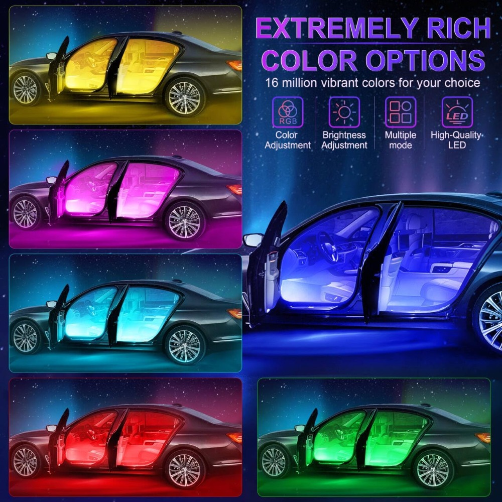 RGB Car Interior Lights with A - Interior Design Apps recension och pris