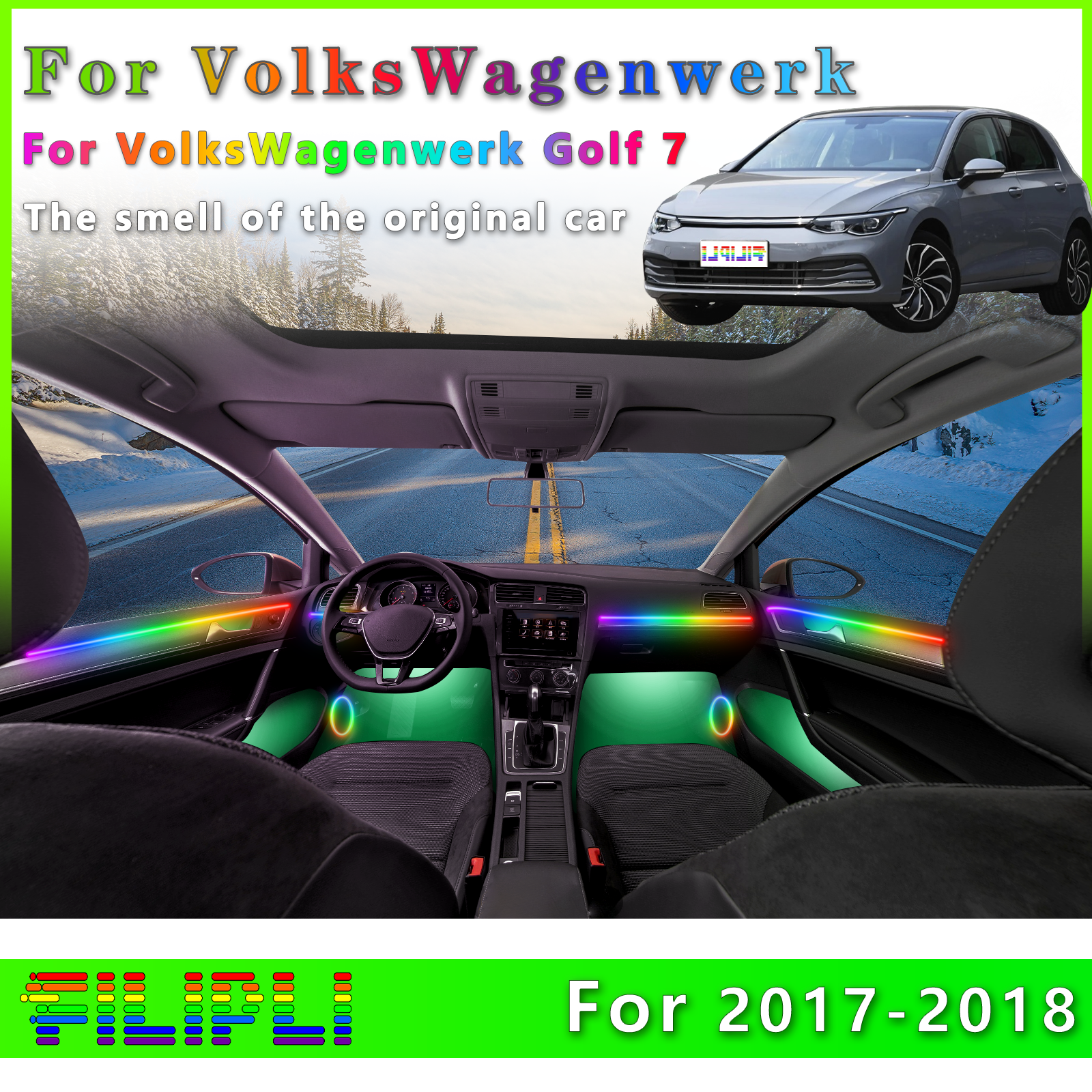 For VW Golf 7 2017-2018 Superi - Interior Design Apps recension och pris