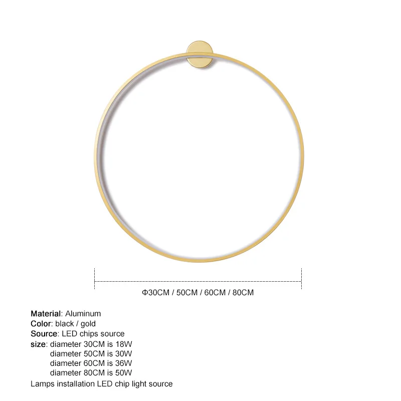 Modern Circle LED Wall Lights  - Interior Design Elements recension och pris